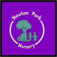 NEWTON PARK NURSERY  SCHOOL PURPLE PREMIUM GYMSACK/SHOEBAG WITH LOGO