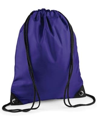 NEWTON PARK NURSERY  SCHOOL PURPLE PREMIUM GYMSACK/SHOEBAG WITH LOGO