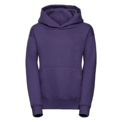 NEWTON PARK NURSERY SCHOOL PURPLE PULLOVER HOODIE WITH LOGO