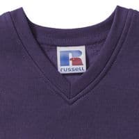 NEWTON PARK NURSERY SCHOOL PURPLE V-NECK SWEATSHIRT WITH LOGO