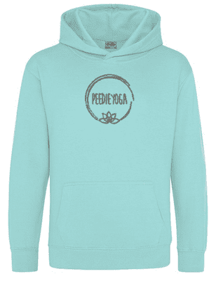 PEEDIE YOGA PEPPERMINT HOODIE WITH FRONT CENTRE EMBROIDERED LOGO