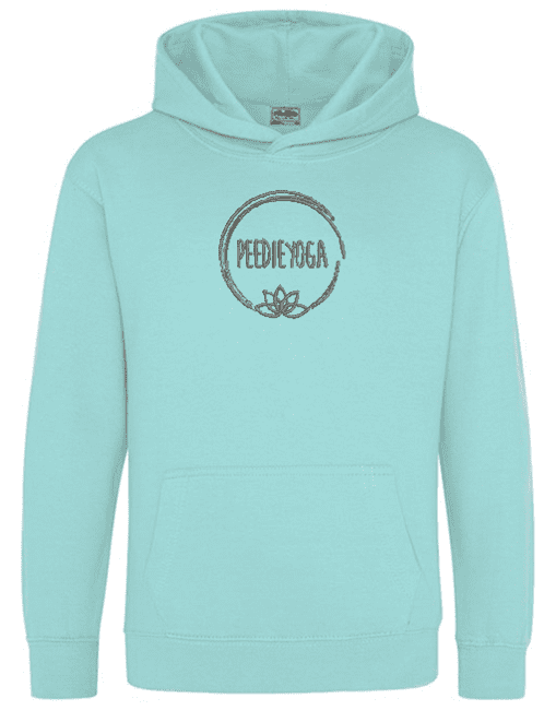 PEEDIE YOGA PEPPERMINT HOODIE WITH FRONT CENTRE EMBROIDERED LOGO
