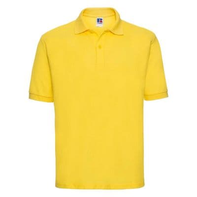 PLAYDEN EMBROIDERED YELLOW POLO SHIRT WITH LOGO
