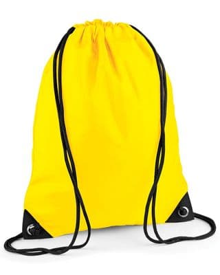 PLAYDEN EMBROIDERED  YELLOW PREMIUM GYMSACK/SHOEBAG WITH LOGO