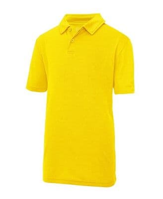 PPP ELC SUN YELLOW COOL POLO SHIRT WITH EMBROIDERED LOGO