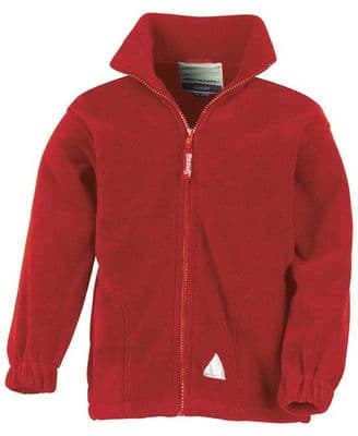 REAY PRIMARY SCHOOL RED FLEECE JACKET WITH LOGO