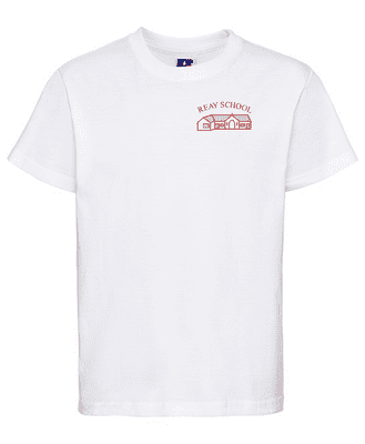 REAY PRIMARY SCHOOL WHITE  T- SHIRT WITH LOGO