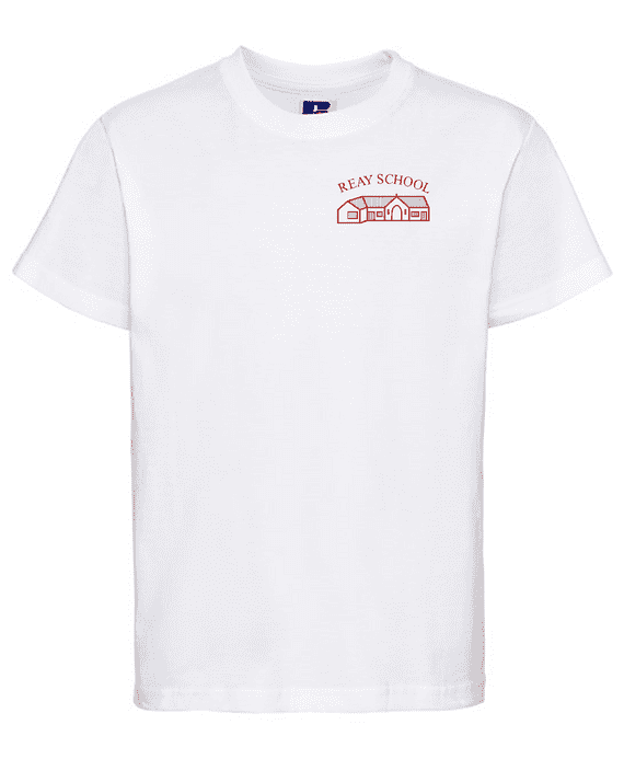 REAY PRIMARY SCHOOL WHITE  T- SHIRT WITH LOGO