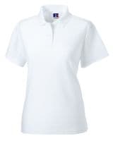 RUSSELL WOMENS WHITE POLOSHIRT