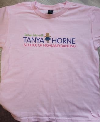 TARTAN TOTS LIGHT PINK T-SHIRT WITH DTF LOGO
