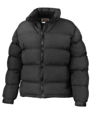 THURSO ASC BLACK WOMENS DOWN FEEL JACKET WITH EMBROIDERED LOGO