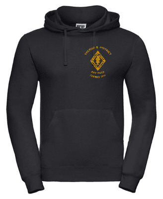 THURSO & DISTRICT PIPE BAND ADULT UNISEX PULLOVER HOODIE WITH EMBROIDERED LOGO