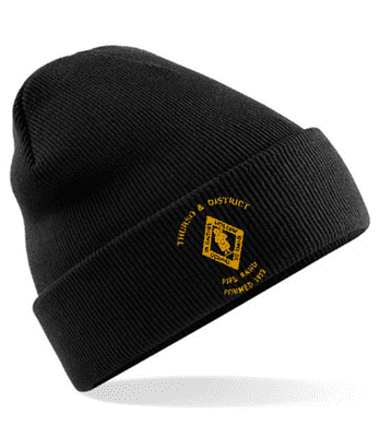 THURSO & DISTRICT PIPE BAND CUFFED BEANIE WITH EMBROIDERED LOGO