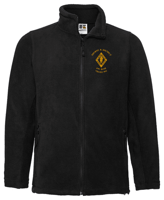 THURSO & DISTRICT PIPE BAND FULL ZIP FLEECE WITH EMBROIDERED LOGO