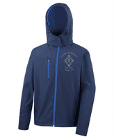 THURSO & DISTRICT PIPE BAND HOODED SOFTSHELL JACKET  WITH EMBROIDERED LOGO