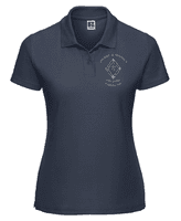 THURSO & DISTRICT PIPE BAND LADIES POLO SHIRT WITH EMBROIDERED LOGO