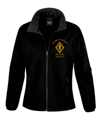 THURSO & DISTRICT PIPE BAND LADIES SOFTSHELL JACKET  WITH EMBROIDERED LOGO