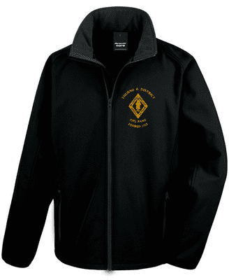 THURSO & DISTRICT PIPE BAND SOFTSHELL JACKET  WITH EMBROIDERED LOGO