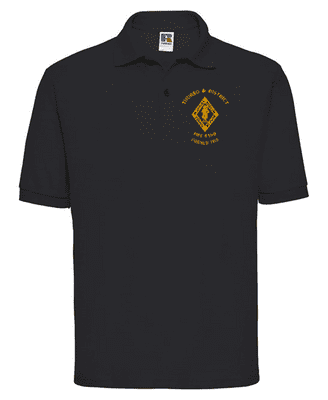 THURSO & DISTRICT  PIPE BAND UNISEX POLO SHIRT WITH EMBROIDERED LOGO
