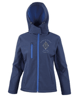 THURSO & DISTRICT PIPE BAND WOMEN'S HOODED SOFTSHELL JACKET  WITH EMBROIDERED LOGO