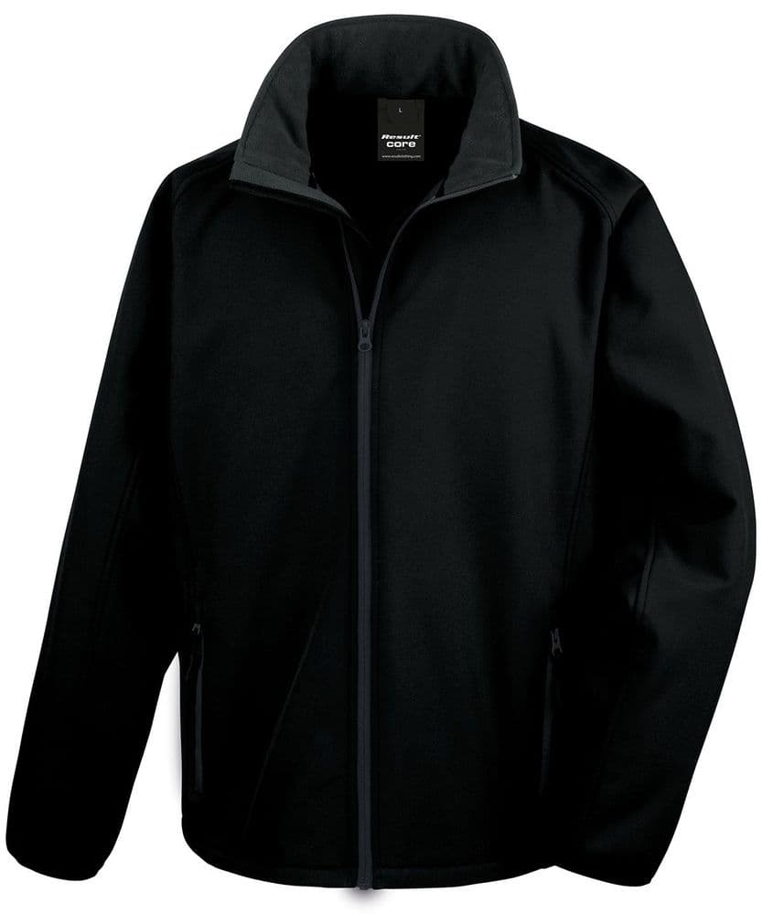 THURSO GOLF CLUB MENS SOFTSHELL JACKET WITH EMBROIDERED LOGO