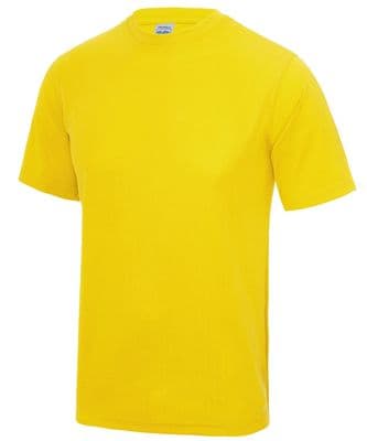 Thurso Hockey Club Adults Sun Yellow Cool T-Shirt with Heat Sealed Logo
