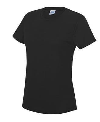 Thurso Hockey Club Womens Black Cool T-Shirt with Heat Sealed Logo