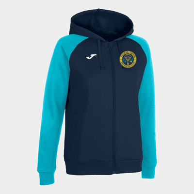THURSO JUNIOR BADMINTON CLUB WOMEN'S FITTED ACADEMY IV HOODIE JACKET WITH PRINT LOGOS