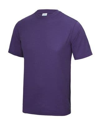 THURSO NETBALL CLUB JUNIORS GIRLS PURPLE COOL T- SHIRT WITH LEFT BREAST EMBROIDERY