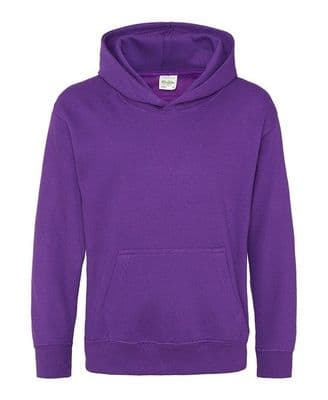 TNC JUNIORS GIRLS PURPLE PULLOVER HOODIE WITH EMB LOGO LEFT BREAST, ARM HEAT SEAL & NAME ON BACK