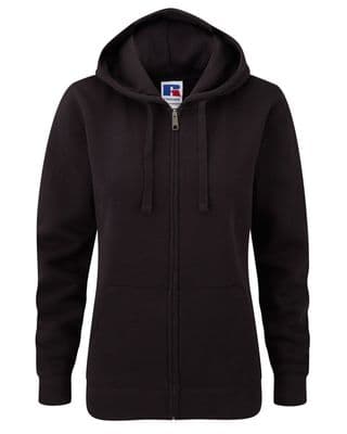 TUTTI CHOIR WOMENS ZIPPED HOODIE WITH EMBROIDERED LOGO