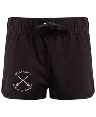 VIOLET LEITCH SCHOOL OF DANCE KIDS SHORTS WITH LOGO RIGHT LEG