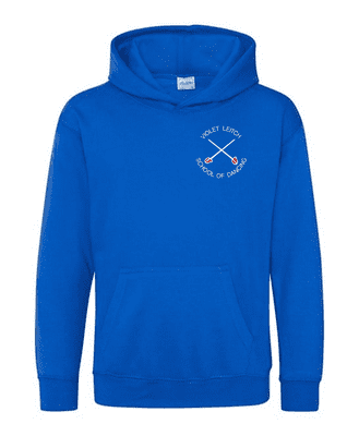 VIOLET LEITCH SCHOOL OF DANCE PULLOVER HOODIE WITH LEFT BREAST PRINT