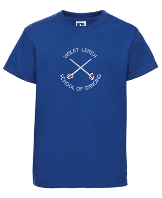 VIOLET LEITCH SCHOOL OF DANCE T-SHIRT WITH FRONT CENTRE PRINT