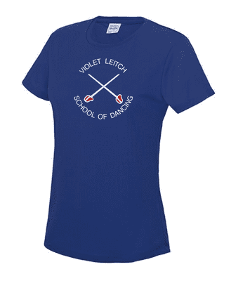 VIOLET LEITCH SCHOOL OF DANCE WOMEN'S COOL T-SHIRT WITH FRONT CENTRE PRINT