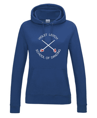 VIOLET LEITCH SCHOOL OF DANCE WOMEN'S PULLOVER HOODIE WITH FRONT CENTRE PRINT