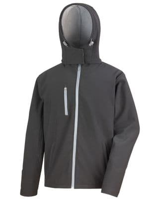WICK ACADEMY BLACK HOODED SOFTSHELL JACKET