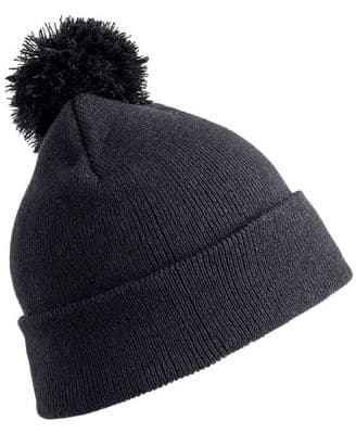 WICK ACADEMY F.C BLACK JUNIOR POM POM BEANIE