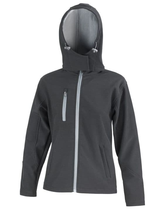 WICK ACADEMY LADIES FITTED BLACK SOFTSHELL JACKET