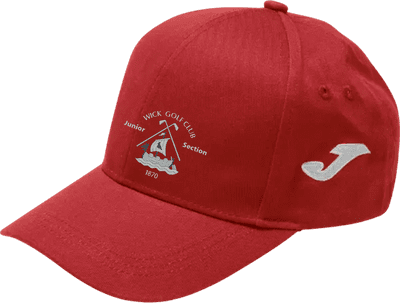 WICK GOLF CLUB JUNIOR SECTION JOMA CLASSIC TWILL CAP RED WITH EMBROIDERED LOGO