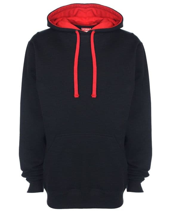WICK GROATS  FC CONTRAST HOODIE WITH EMBROIDERED LOGO