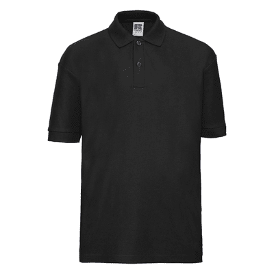 WICK HIGH SCHOOL BLACK POLO SHIRT WITH EMBROIDERED LOGO