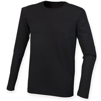 WICK HIGH SCHOOL FEEL GOOD BLACK LONG SLEEVED STRETCH T-SHIRT WITH PRINT LOGO