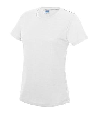 WICK HIGH SCHOOL WOMENS FITTED WHITE COOL T- SHIRT WITH LOGO