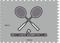 WICK JUNIOR BADMINTON CLUB BLACK KIDS PULLOVER HOODIE WITH HEAT SEALS