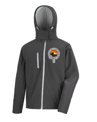 WICK RBLS PIPE BAND HOODED SOFTSHELL JACKET  WITH EMBROIDERED LOGO