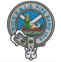WICK RBLS PIPE BAND MENS POLO SHIRT WITH EMBROIDERED LOGO