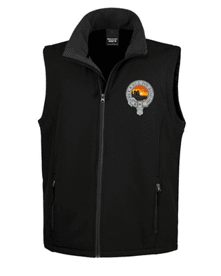 WICK RBLS PIPE BAND  MENS SOFTSHELL BODYWARMER WITH EMBROIDERED LOGO