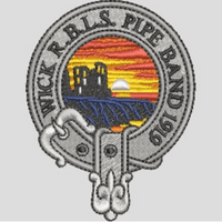 WICK RBLS PIPE BAND T-SHIRT WITH EMBROIDERED LOGO