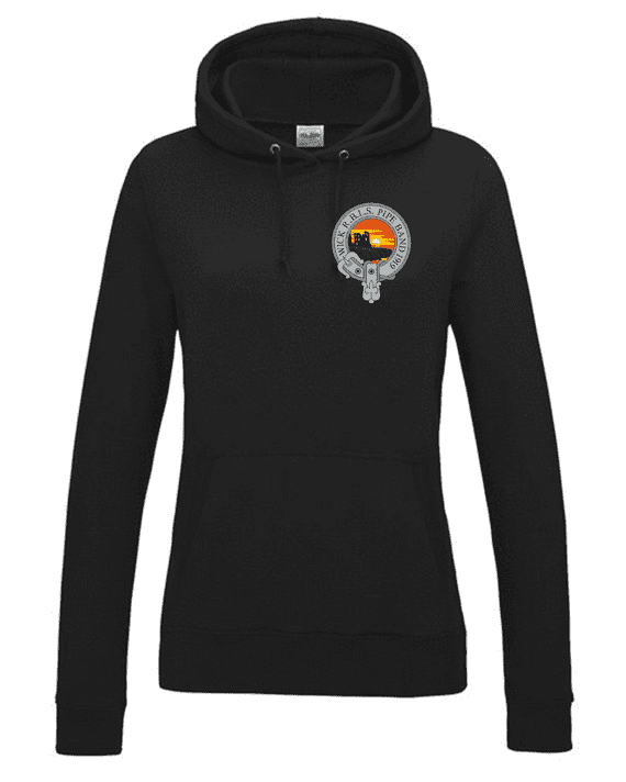 WICK RBLS PIPE BAND WOMENS PULL OVER HOODIE WITH EMBROIDERED LOGO